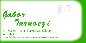gabor tarnoczi business card